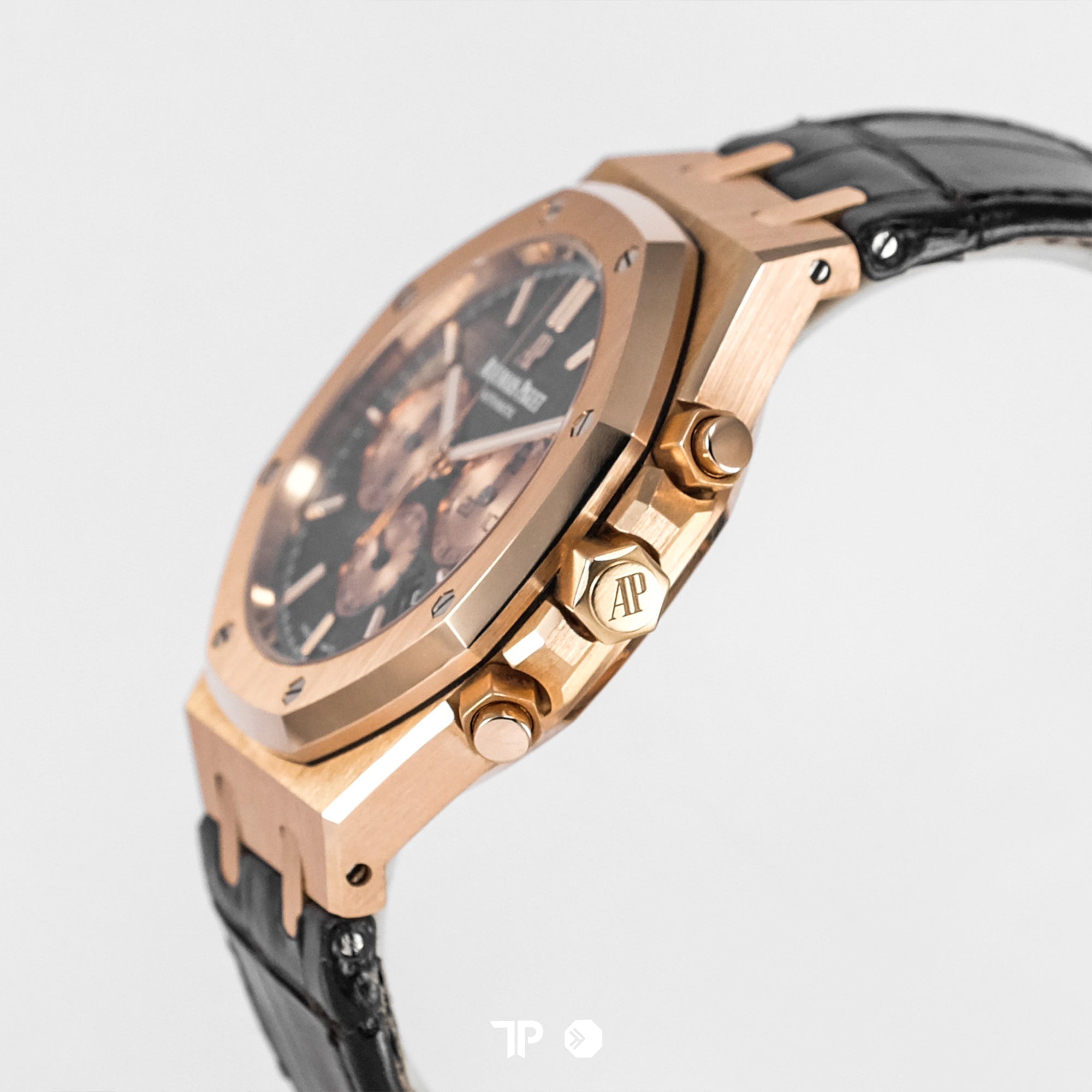 Royal Oak Chronograph 41mm Brown Rose Gold Leather (2018)