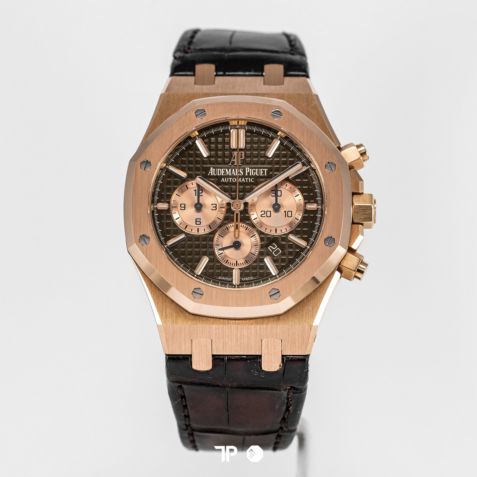 Royal Oak Chronograph 41mm Brown Rose Gold Leather (2018)